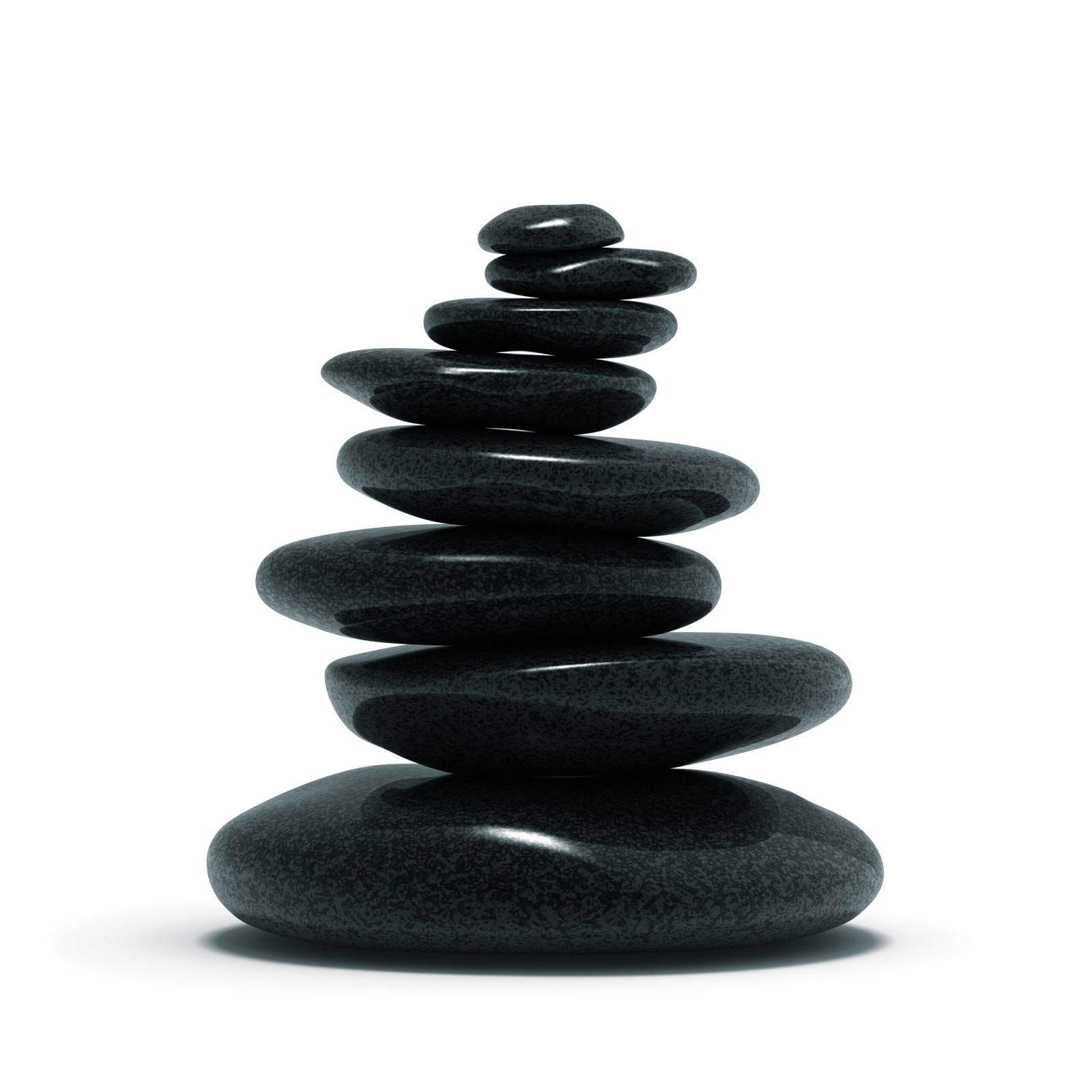 Balancing Stones On White